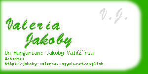 valeria jakoby business card
